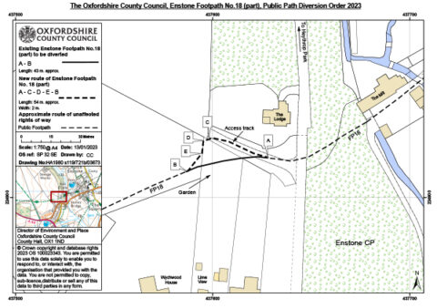 Enstone Parish footpath diversion confirmation